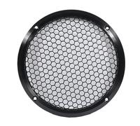 Ujjdwiurgh Grille en aluminium pour haut-parleur d'aigus de voiture - Grille en maille métallique pour amélioration audio - 16,5 cm - Noir