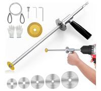 Ujjdwiurgh Guide de Jauge de Profondeur de Coupe Réglable pour Tuyau en PVC - Coupe-Tuyau Intérieur avec Poignée et Roue de Coupe de 7 Pouces en Grain de Diamant.