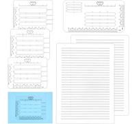 Ujjdwiurgh Guide de Lettrage Du Pochoir de Dessin de Ligne, Modèles de Pochoir Droite, Guide pour la Carte de Lecture de Journal de la Carte