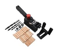 Ujjdwiurgh Guide de perçage de cheville réglable, kit de gabarit auto-centrant pour chevilles à bois de 3 à 12 mm guide de perçage à trou droit (lot de 38 pièces)