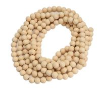 Ujjdwiurgh Guirlande de perles de bois naturel de 2,7 m pour sapin de Noël, guirlande parfaite pour une ferme rustique et naturelle