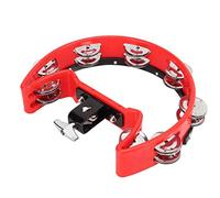 Ujjdwiurgh Half Moon Music Hand Bell Percussion Instrument Accompagnement Hand Hochet Percussion Instrument PièCes Tambourin, Rouge