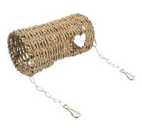 Ujjdwiurgh Hamac en herbe à suspendre pour animal domestique, rat, hamster, oiseau, perroquet, jonc de mer, maison en rotin