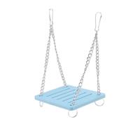 Ujjdwiurgh Hamster Balancoire Suspendue Gadget en Bois Cage Accessoires Fournitures Souris Bleu