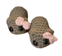 Ujjdwiurgh Hamster Triste, Peluche de Hamster Triste, Cadeau de Décoration de Couple de Hamster Triste au Crochet, Décoration de Hamster Faite à la Main Mignonne