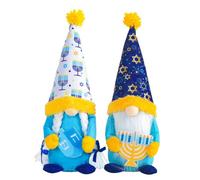 Ujjdwiurgh Hanukkah Gnomes Ornements Peluche Elfe 2Pcs / Set Hanukkah Décoration Mr & Mrs Gnomes Peluche Facile à Utiliser