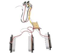 Ujjdwiurgh Harnais de Câblage de Ramassage de Guitare éLectrique Interrupteur 5 Voies PréCâblé Ramassage SSS pour Guitare éLectrique Blanc