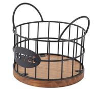 Ujjdwiurgh Hauteur de Pods à Café K Cup Kcup Rangement Panier de Rangement avec Base en Bois pour Comptoir de Cuisine et Bureau de Bureau