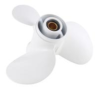 Ujjdwiurgh Hélice hors-bord pour moteur marin 664-45947-01-El 9 7/8 X 11 1/4 pour 20-30 CV en alliage d'aluminium 3 lames noires 10 cannelures Dent R Rotation