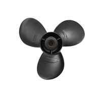 Ujjdwiurgh Hors-Bord Hélice 58100-93723-019 pour 8-20Hp 9 1/4 X 9 en Alliage D'Aluminium 3 Lame Noire 10 Dent De Cannelure R Rotation