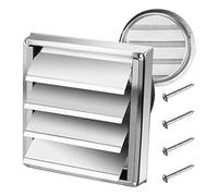 Ujjdwiurgh Hotte D'Aération Murale Extérieure en Acier Inoxydable, Couvercle de Grille D'Aération, Conduit Mural, Grille de Ventilation, Sortie D'Air, Hotte D'Aération -C