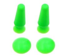 Ujjdwiurgh Housse de protection en silicone pour globe oculaire - Fil intégré - Double paupière - Prothèse oculaire - Ventouse - Vert