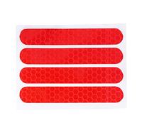 Ujjdwiurgh Housse de Roue Coque de Protection Autocollant RéFléChissant pour Accessoires de Scooter Max G30 4 PièCes SéRies, Rouge