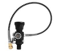 Ujjdwiurgh HPAT M18X1.5 Station de recharge de réservoir Valve de recharge double jauge avec tuyau haute pression de 50 cm