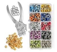 Ujjdwiurgh Œillets Métalliques 3/16 Pouces 300 Pièces avec Pince Perforatrice à Œillets pour Tissu, Cuir, Ceintures, Toile