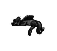 Ujjdwiurgh Impression 3D Dragon endormi pour étagère Figurine Dragon Vintage Serre-livres Décor Noir
