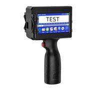 Ujjdwiurgh Imprimante à Jet d'encre Portable, pour la Production de Codes-Barres QRCode Date Heure Logo Numéro de Lot Impression sur Métal Bois Prise UE