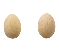 Ujjdwiurgh Instruments de Percussion Musicaux en Bois Secoueurs D'Oeufs Rythmique Hochet pour Enfants Pack de 2