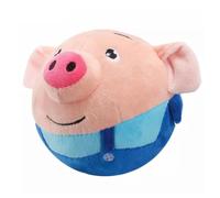 Ujjdwiurgh Interactifs en Peluche pour Chien, Jouet en Forme de Balle pour Chien, Jouet Électronique Lavable en Peluche pour Chien avec Son Cochon de Dessin Animé A