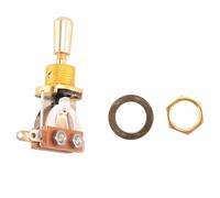 Ujjdwiurgh Interrupteur à Bascule à 3 Voies pour Guitare éLectrique en Or avec Bouton de Pointe en Laiton