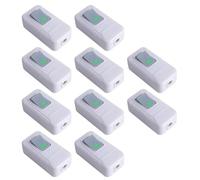 Ujjdwiurgh Interrupteur à Bouton-Poussoir pour Appareil Encastré, Blanc, Interrupteur à Bascule, Interrupteur de Câblage, Interrupteur à Pincement Manuel