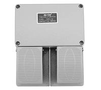 Ujjdwiurgh Interrupteur a Pédale Ydt1-16 Coque Aluminium Gris Interrupteur a Double Pédale Accessoires de Machine Outil Interrupteur