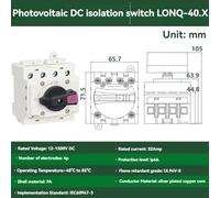 Ujjdwiurgh Interrupteur Sectionneur Solaire PV DC 1200V 32A avec Poignée Rotative pour Dispositif Solaire