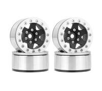 Ujjdwiurgh Jante noire argentée 1,55" en métal pour voiture d'escalade AX90069 pour JIMNY CC01