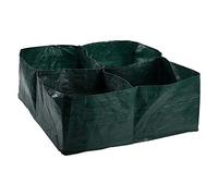 Ujjdwiurgh Jardinière de jardin surélevée en tissu, 4 grilles divisées, pot de culture carré pour plantation de légumes, fleurs et plantes