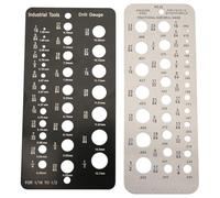 Ujjdwiurgh Jauge de Foret Jauge de Taille de Foret Fractionnaire, Jauge de Foret de Taille MéTrique à 29 Trous pour Foret de 1/16 à 1/2 Pouce