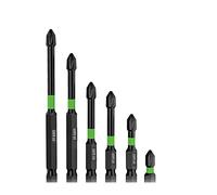 Ujjdwiurgh Jeu d'embouts de tournevis magnétiques PH2 Embouts S2 Impact magnétique puissant et antidérapant Jeu d'accessoires