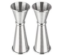 Ujjdwiurgh Jigger à Oz 1 Oz, 2 Pièces pour le Bartending, Accessoires de Bar, Argent, Tasse à Mesurer