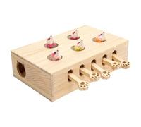 Ujjdwiurgh Jouet Interactif pour Chat Whack-A-Mole Design en Bois pour Le Temps de des Chatons en Intérieur de Souris
