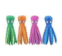 Ujjdwiurgh Jouet pour animal domestique chat chien voix pieuvre coquillage jouet à mordre interactif nettoyage des dents jouet à mâcher fournitures pour animaux de compagnie facile à installer facile