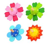 Ujjdwiurgh Jouet pour Enfants, Toupie à Fleurs Peintes en Bois