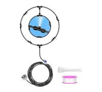Ujjdwiurgh Kit Brumisation Ventilateur pour Patio Extérieur,Brumisateurs d'eau pour Refroidissement Système Refroidissement par Brumisation Ventilateur Extérieur,Ligne Brumisation 26,3 Pieds