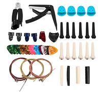 Ujjdwiurgh Kit d'accessoires de guitare acoustique de 62 pièces pour joueurs de guitare et débutants