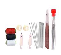 Ujjdwiurgh Kit d'aiguilles et de fils multi-usages, 37 pièces, outils de couture, outils de réparation à la main, kit de travail de couture portable