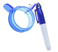 Ujjdwiurgh Kit D'Alignement de Golf à 360 ° avec Marqueur de Ligne de Balle de Golf Circle avec Stylo Marqueur Outil de Marqueur de Balle de Golf Alignement de ModèLe de Sport C