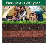 Ujjdwiurgh Kit D'Ancrages au Sol de 4 Pièces de 18 Pouces Crochet D'Ancrage Robuste pour de Camping, Auvents, Ensembles de Balançoires