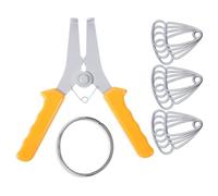 Ujjdwiurgh Kit de 14 pinces à ressort à onglet comprenant 1 pince, 12 pinces et 1 anneau de rangement