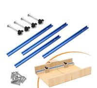 Ujjdwiurgh Kit de 19 rails en T pour travail du bois et accessoires pour table de routeur, établi, outil de traîneau