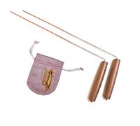 Ujjdwiurgh Kit de 2 de Sourcier en Cuivre - Manche en Bois de Noyer Naturel - Détecte les Aquatiques, et le Paranormal.