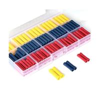 Ujjdwiurgh Kit de 200 Connecteurs à Sertir Bout à Bout, Connecteurs à Sertir de 10-22 AWG, Kits de Terminaux Rouges, Bleus et Jaunes