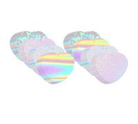 Ujjdwiurgh Kit de 200 pièces pour machine à épingles, film pailleté, 4 styles, feuilles stratifiées holographiques transparentes en forme de cœur