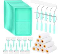 Ujjdwiurgh Kit de 40 rouleaux de peinture de 10,2 cm avec poignée ergonomique pour peinture et garniture de murs