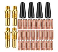 Ujjdwiurgh Kit de 50 Embouts de Buse Sans Gaz à Noyau de Flux KP1939-1, Embouts de Contact 0,030 Po et 0,035 Po Diffuseurs de Gaz Accessoire de de Soudage Mig
