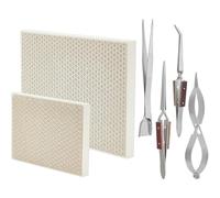 Ujjdwiurgh Kit de 6 outils de soudure pour bijoutiers, outils de moulage avec pince à épiler et pelle pour la forge de bijoux