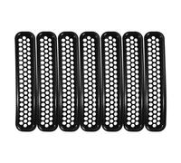 Ujjdwiurgh Kit de 7 inserts de grille avant en maille nid d'abeille pour TJ et Unlimited 1997-2006