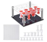 Ujjdwiurgh Kit de Bricolage de Pièces D'Échecs 1 Support de Pièce D'Échecs 16 Moules D'Échecs pour Résine Époxy 1 Moule D'Échiquier Moule en Silicone pour Pièces D'Échecs